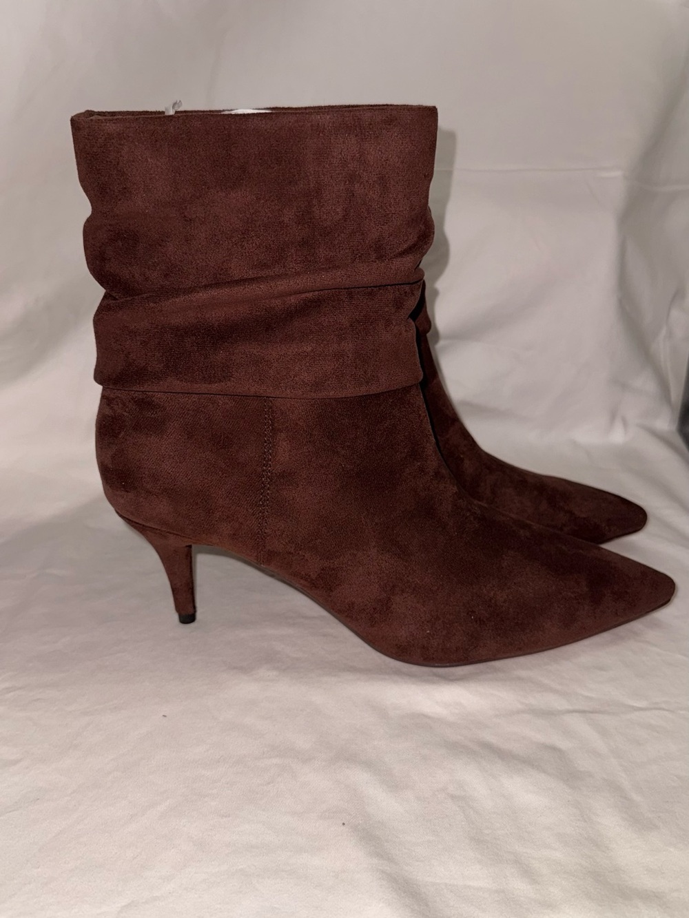 CozyFever Women's 9M Dark Brown Microsuede Slouch Ankle Boots NIB